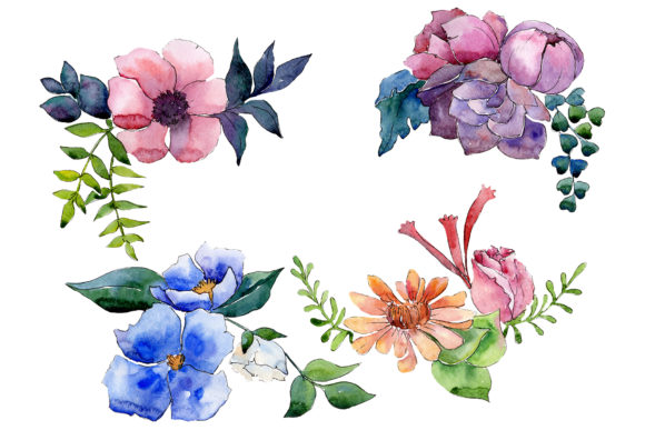 Flower Symphony Watercolor Illustrations