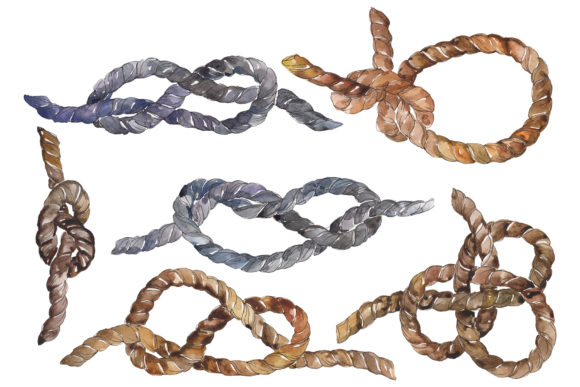 Sea Knots Watercolor Illustrations